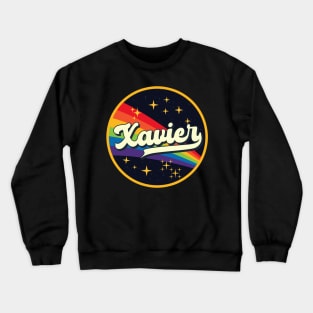 Xavier // Rainbow In Space Vintage Style Crewneck Sweatshirt